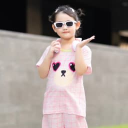 Thumbnail Đồ bộ ngắn tay thun cotton cho bé trai, bé gái mặc nhà mùa hè Unifriend Hàn Quốc U2022-8. Size đại 5, 6, 8, 10 tuổi 2