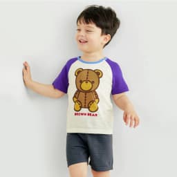 Thumbnail Đồ bộ ngắn tay thun cotton dành cho bé trai, bé gái mặc nhà mùa hè Unifriend Hàn Quốc U2022-7. Size đại 5, 6, 8, 10 tuổi 3