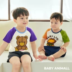 Thumbnail Đồ bộ ngắn tay thun cotton dành cho bé trai, bé gái mặc nhà mùa hè Unifriend Hàn Quốc U2022-7. Size đại 5, 6, 8, 10 tuổi 4