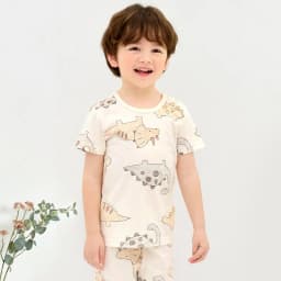 Thumbnail Đồ bộ ngắn tay thun cotton dành cho bé trai, bé gái mặc nhà mùa hè Unifriend Hàn Quốc U2022-6. Size đại 5, 6, 8, 10 tuổi 1