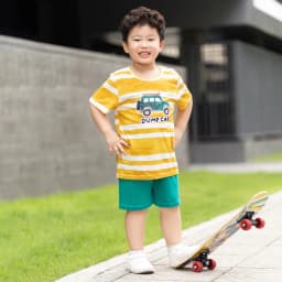 Thumbnail Đồ bộ ngắn tay thun cotton mịn bé trai, bé gái mặc nhà mùa hè Unifriend Hàn Quốc U2023-31. Size đại 5, 6, 8, 10 tuổi 3