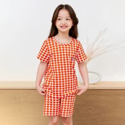 Thumbnail Đồ bộ ngắn tay thun cotton mịn cho bé trai, bé gái mặc nhà mùa hè Unifriend Hàn Quốc U2023-39. Size đại 5, 6, 8, 10 tuổi 3