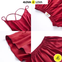 Thumbnail Đồ bộ ngủ nữ lụa 2 dây mặc nhà sexy quyến rũ vải satin cao cấp thoáng mát 4Lova 3