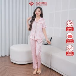 Thumbnail Đồ Bộ Nữ, Bộ Pijama SANDBOX Chất Lụa Latin Cao Cấp, Họa Tiết Nhẹ Nhàng, Thanh Lịch (BPC23012) 4