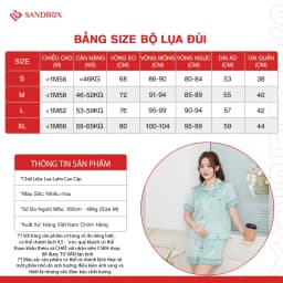 Thumbnail Đồ Bộ Nữ, Bộ Pijama Đùi Mặc Nhà SANDBOX Lụa Latin Cao Cấp, Thiết Kế, Họa Tiết Độc Quyền(BLD25007) 1