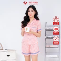Thumbnail Đồ Bộ Nữ, Pijama SANDBOX Thiết Kế Quần Đùi, Áo Cộc Chất Lụa Latin Cao Cấp, Mềm Mịn (BLD23005) 1