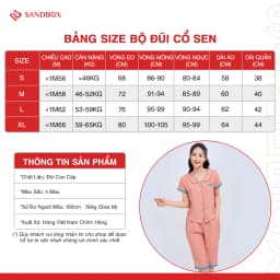 Thumbnail Đồ Bộ Nữ SANDBOX Bộ Mặc Nhà Chất Đũi Cao Cấp, Thiết Kế Quần Lửng, Cổ V, Nhẹ Nhàng BDL25003 1