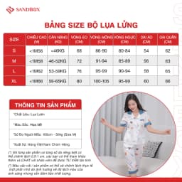 Thumbnail Đồ Bộ Nữ SANDBOX Pijama Lửng Chất Lụa Latin Cao Cấp Áo Cộc Tay Quần Lửng Họa Tiết Tinh Tế - BLL24005 2
