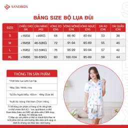 Thumbnail Đồ Bộ Nữ SANDBOX Pijama Đùi Chất Lụa Latin Cao Cấp Bộ Mặc Nhà Áo Cộc Tay Quần Đùi Họa Tiết(BLD25005) 2