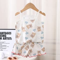 Thumbnail Đồ Bộ Quần Áo 2 Dây Hoạ Tiết Cho Bé Gái 1-7 Tuổi MINTSCLOSET Quảng Châu - DB8106 3