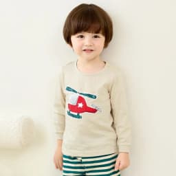 Thumbnail Đồ bộ quần áo ngủ dài tay dáng rộng cotton mùa thu bé trai, bé gái Unifriend Hàn Quốc U2022-18. Size đại trẻ em 4