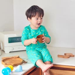 Thumbnail Đồ bộ quần áo thun cotton lửng tay cho bé trai và bé gái mặc nhà mùa hè chính hãng Unifriend Hàn Quốc U2022-4 3