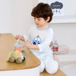 Thumbnail Đồ bộ quần áo thun cotton lửng tay cho bé trai và bé gái mặc nhà mùa hè chính hãng Unifriend Hàn Quốc U2022-3 2