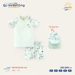 Thumbnail Đồ bơi bé trai quần rời Mompa 2-6 tuổi vải co giãn nhanh khô tặng kèm mũ bơi 688 3
