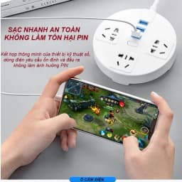 Thumbnail Ổ cắm điện đa năng tròn HOKU tích hợp sạc USB, kèm giá để và điện thoại, chịu tải lớn dây dài 2,5m - OCD05 3