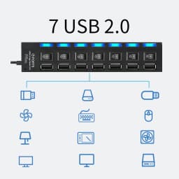 Thumbnail Ổ Cắm Điện Mở Rộng 4 / 7 Cổng usb 2.0 2