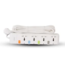Thumbnail Ổ cắm nối dài Comet CESG2405 dây dài 5m, 4 lỗ 3 chấu, 4 công tắc, có nắp che lỗ cắm an toàn 2