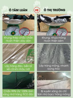 Thumbnail Ô che nắng kính lái ô tô Tâm Luân, dù che kính chắn gió oto, phụ kiện xe hơi 4 5 7 8 chỗ loại tốt 1