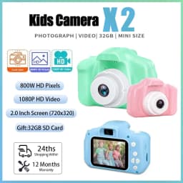 Thumbnail Đồ Chơi Trẻ Em Camera Kỹ Thuật Số Vintage Camera Trẻ Em Chiếu Video Camera Chụp Ảnh Ngoài Trời 8GB Quà Tặng Cho Trẻ Em 1