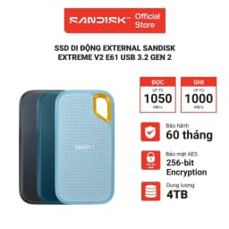 Thumbnail Ổ cứng di động External SSD Sandisk Extreme V2 E61 1TB - 2TB - 4TB USB 3.2 Gen 2 1