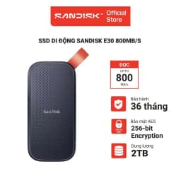 Thumbnail Ổ cứng di động SSD 1TB - 2TB Sandisk E30 800MB/s 1
