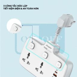 Thumbnail Ổ điện thông minh đa năng AC kèm USB-A và USB-C sạc nhanh PD ( đến 65W) - Hàng chính hãng, bảo hành 1 năm 4