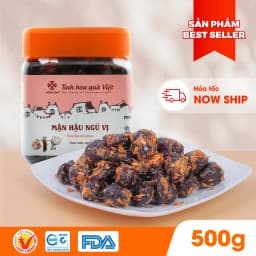 Thumbnail Ô mai (xí muội) mận hậu ngũ vị Hồng Lam, dạng hộp và gói. Hương vị chua, cay, mặn ngọt của gừng 3