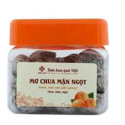 Thumbnail Ô mai (xí muội) mơ chua mặn ngọt Hồng Lam, dạng hộp. Có vị chua, mặn, ngọt 2