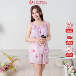 Thumbnail Đồ Ngủ Bộ Hai Dây Mặc Nhà SANDBOX Chất Liệu Lụa Cao Cấp, Thiết Kế Trẻ Trung,Mặc Thoải Mái BHL25002 4