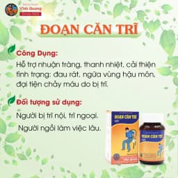 Thumbnail Đoạn Căn Trĩ VĨNH QUANG hộp 60 viên - Hỗ trợ giảm trĩ nội, trĩ ngoại, đại tiện chảy máu do trĩ 3