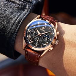 Thumbnail OLEVS  Đồng hồ nam chính hãng Lịch chuyển động thạch anh Mặt số phát sáng chống thấm nước 2871 2