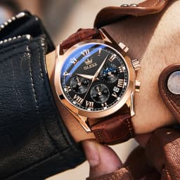 Thumbnail OLEVS  Đồng hồ nam chính hãng Lịch chuyển động thạch anh Mặt số phát sáng chống thấm nước 2871 3