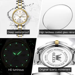 Thumbnail OLEVS Đồng hồ nữ Đeo Tay Chống Thấm Nước Bằng dây đeo Thép Không Gỉ Thời Trang 5563 4