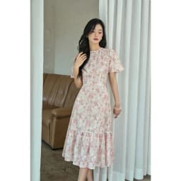 Thumbnail OLV - Đầm hoa tay ngắn dáng dài Pink Camelia Dress 2