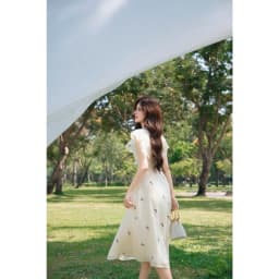 Thumbnail OLV - Đầm kiểu hoa Selby Fleur Dress in Cream 2