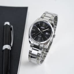 Thumbnail Đồng Hồ Casio Nam MTP-1302D-1A1VDF Mặt Tròn Màu Đen Dây Kim Loại Chính Hãng 3