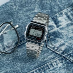 Thumbnail Đồng Hồ Casio Nam Điện Tử A158WA-1DF Mặt Vuông Dây Kim Loại Chính Hãng 4