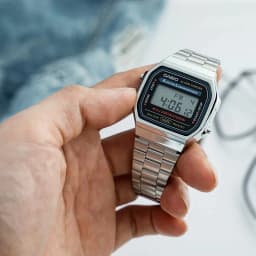 Thumbnail Đồng Hồ Casio Nam Điện Tử A168WA-1WDF Mặt Vuông Dây Kim Loại Chính Hãng 3