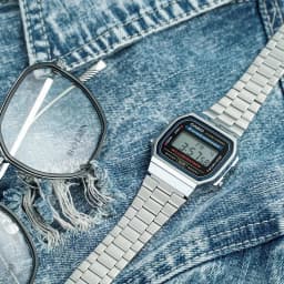 Thumbnail Đồng Hồ Casio Nam Điện Tử A168WA-1WDF Mặt Vuông Dây Kim Loại Chính Hãng 4