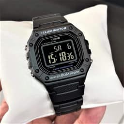 Thumbnail Đồng Hồ Casio Nam Điện Tử W-218H-1BVDF Mặt Vuông Dây Cao Su Chính Hãng 2