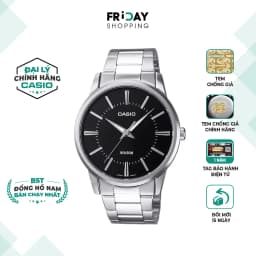 Thumbnail Đồng Hồ Casio Nam MTP-1303D-1AVDF Mặt Tròn Màu Đen Dây Kim Loại Chính Hãng 1