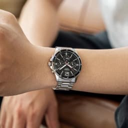 Thumbnail Đồng Hồ Casio Nam MTP-1374D-1AVDF Mặt Tròn Màu Đen Dây Kim Loại Chính Hãng 2