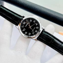 Thumbnail Đồng Hồ Casio Nam MTP-V001L-1BUDF Mặt Tròn Màu Đen Dây Da Chính Hãng 4