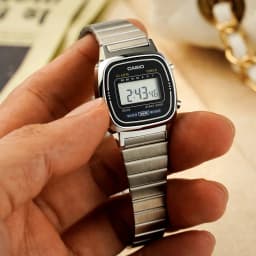Thumbnail Đồng Hồ Casio Nữ Điện Tử LA670WA-1DF Mặt Vuông Dây Kim Loại Chính Hãng 2