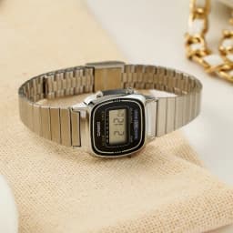 Thumbnail Đồng Hồ Casio Nữ Điện Tử LA670WA-1DF Mặt Vuông Dây Kim Loại Chính Hãng 4