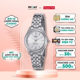 Thumbnail Đồng Hồ Casio Nữ LTP-1129A-7ARDF Mặt Tròn Màu Trằng Dây Kim Loại Chính Hãng 1