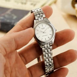 Thumbnail Đồng Hồ Casio Nữ LTP-1129A-7ARDF Mặt Tròn Màu Trằng Dây Kim Loại Chính Hãng 2