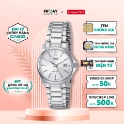 Thumbnail Đồng Hồ Casio Nữ LTP-1183A-7ADF Mặt Tròn Dây Kim Loại Chính Hãng 1