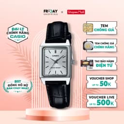 Thumbnail Đồng Hồ Casio Nữ LTP-V007L-7E1UDF Mặt Vuông Dây Da Chính Hãng 1