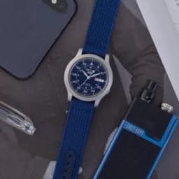 Thumbnail Đồng hồ cơ nam Seiko SNK807K2S kính Hardlex chống xước, chống nước 3ATM. dây dù thời trang cao cấp chính hãng Nhật Bản 3